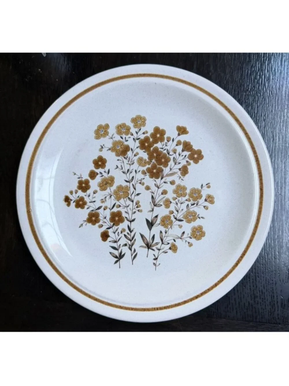 Vintage Nikko Sage Color Stone Brown Floral Dinnerware Plate Replacement